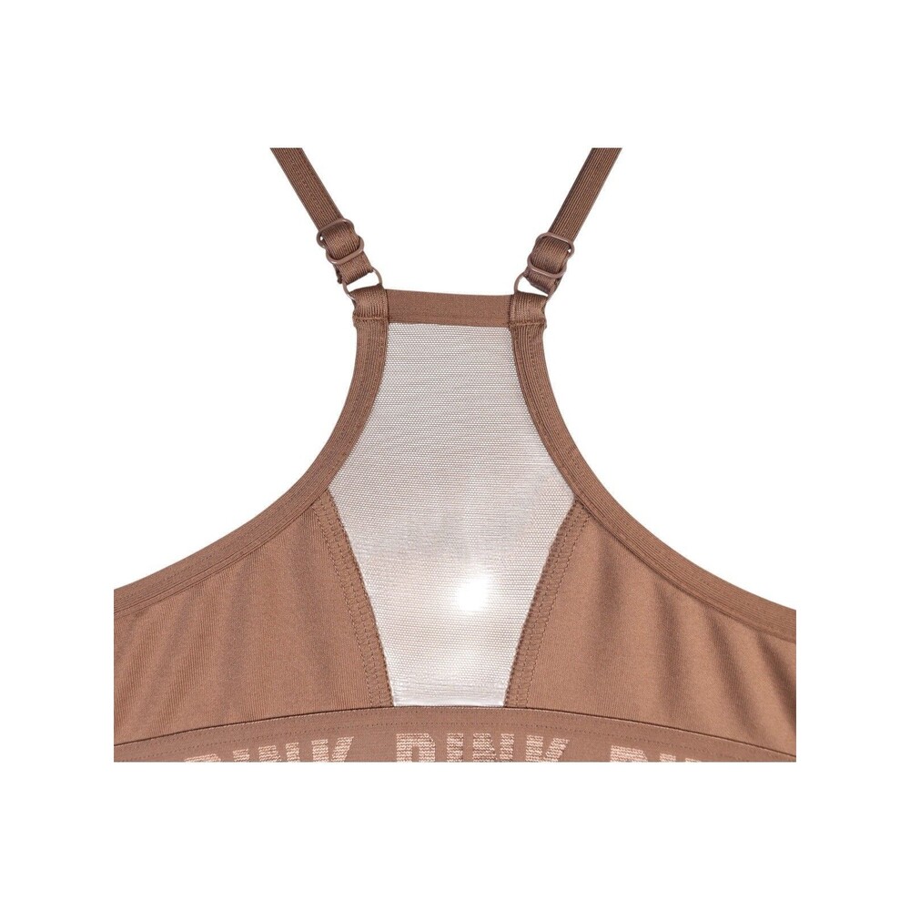 Victoria’s Secret PINK Active Brown Bralette Sports Bra Racerback Logo Size S - Picture 6 of 11